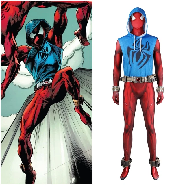 COSTUME SCARLET SPIDER Ben Reilly Cosplay The Spider-Verse Body Fatto a ...