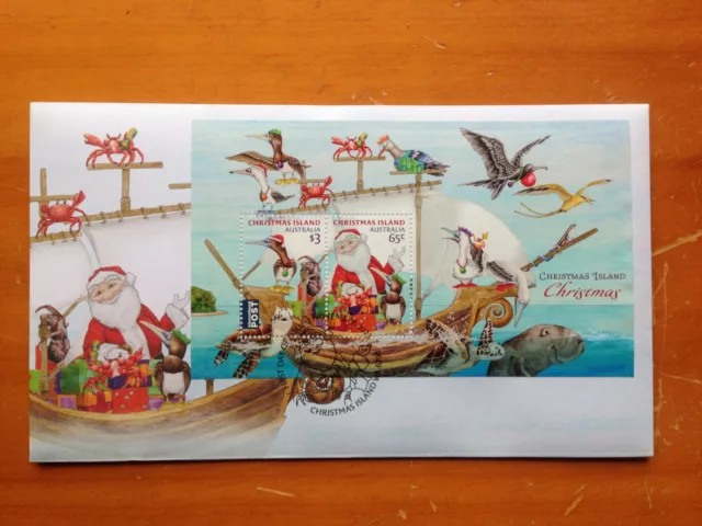 2023 Australia Christmas Island Christmas Fdc Mini Sheet By Apo