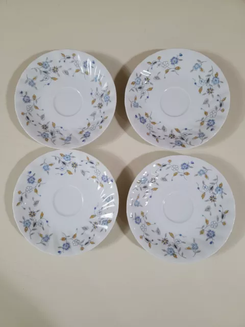 Vintage International Japan Sonnet Fine China Leonia 3740 Lot Of 4 Coffee Plate