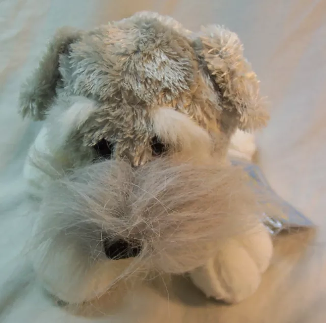 Webkinz SCHNAUZER GRAY PUPPY DOG 9" Plush Stuffed Animal NEW Ganz