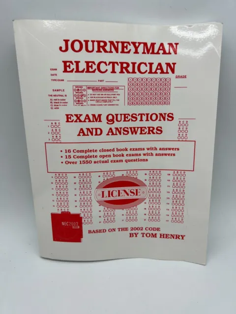 Journeyman Electrician Exam Questions & Answers Workbook by Tom Henry (2002)