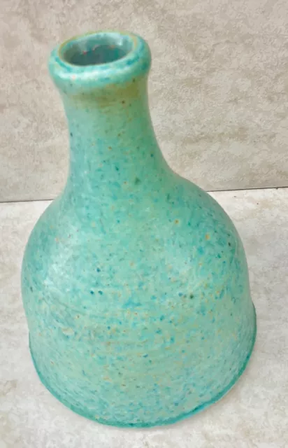 vase céramique turquoise Dlg de Anasse Nicole ? à identifier  N°32 Vintage 50's