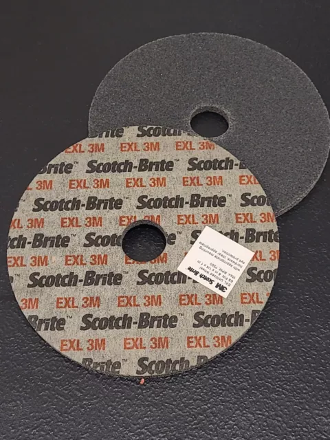 (2 each) 3M Scotch-Brite #18598 EXL Unitized Wheel 6"x1/4"x1" 6S FIN