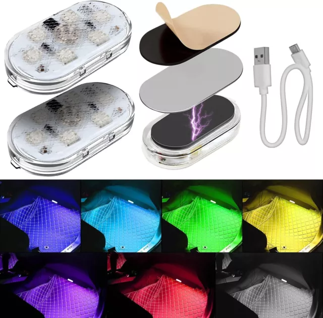 Nizirioo Illuminazione USB per auto, luci atmosferiche LED, 4