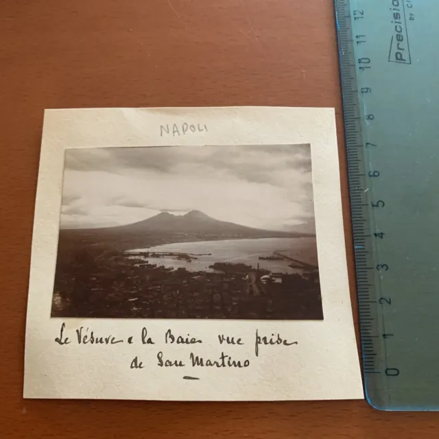 NAPOLI   1900-1910 Foto Albumina originale Vesuvio Da San Martino