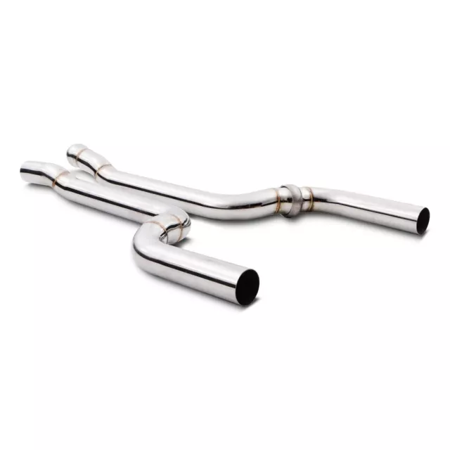 Stainless Exhaust 2Nd Secondary Decat Pipes For Mercedes Benz C Class C63 Amg