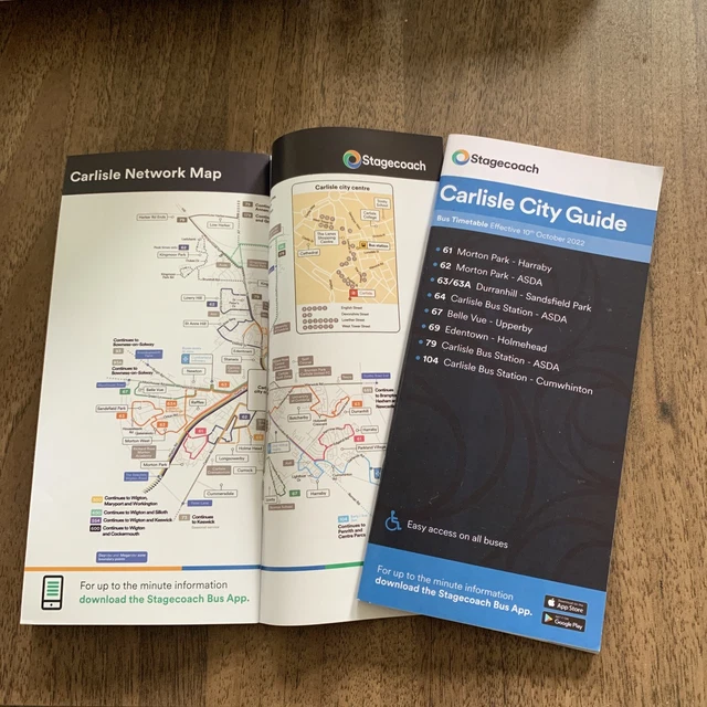 STAGECOACH CUMBRIA CARLISLE City Bus Guide Timetable booklet October 2022 issue 2.87 PicClick