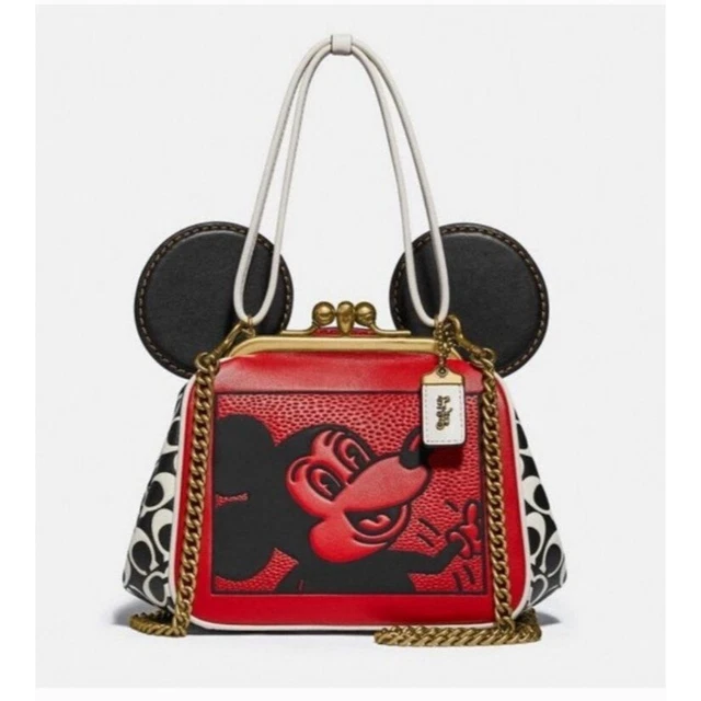 Coach Disney X Keith Haring Mickey Mouse Kisslock Bag NWOT
