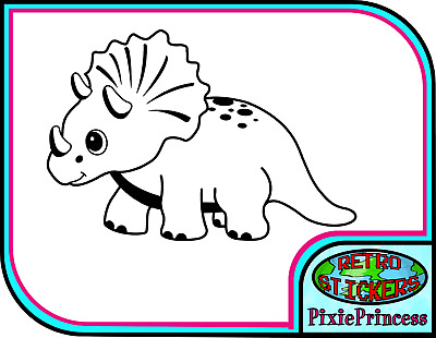 Dinosauro Triceratopo O Adesivo Vinile Auto Poster Arte Murale Cameretta Bambini