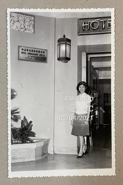 1970's Overseas Chinese lady woman photo at the Hotel Ambassador Ltd Singapore