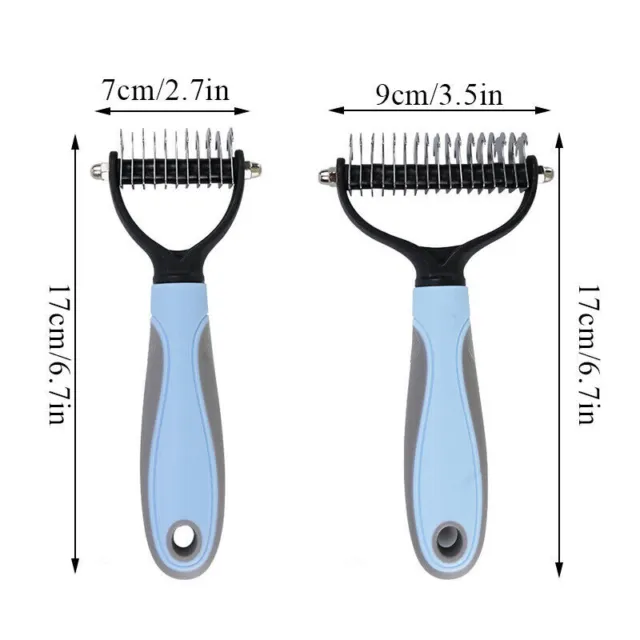 Grooming Brush For Pet Dog Cat Deshedding Tool Rake Comb Fur Remover Reduce Hair 2