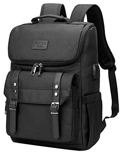 YALUNDISI Vintage Backpack Travel Laptop Backpack with usb Charging Port for ...