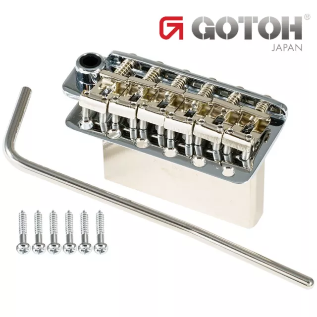 NEW Gotoh 510TS-SF2 Non-locking Tremolo Steel Saddles Bridge w/ Screws - CHROME