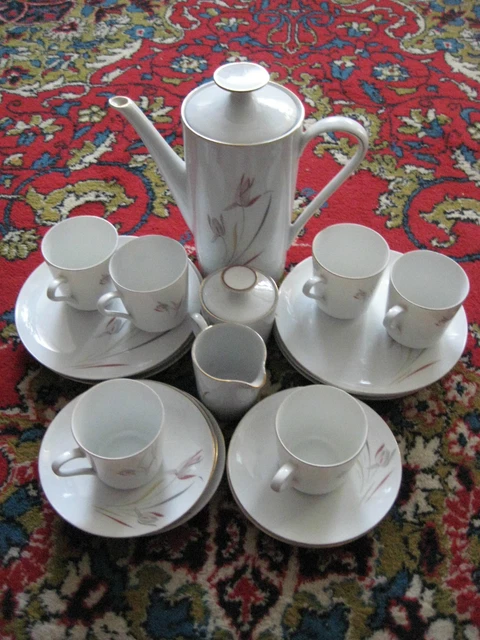 20-teiliges Eschenbach Bavaria Coffee Service China Set, Floral Motif