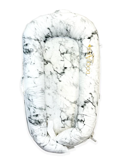 DockATot Deluxe Plus Stage 1 (0-9 months) Carrara Marble Baby Lounger Free Ship