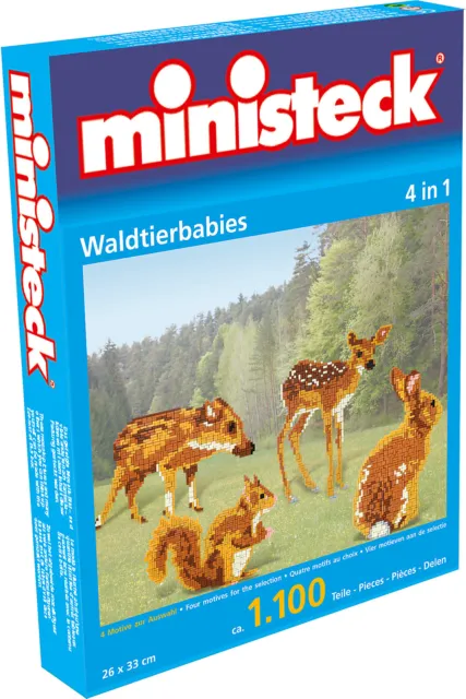 Ministeck Pixel Puzzle (31329): Sauvage Animaux de Compagnie (4in1) 1100 Pièces