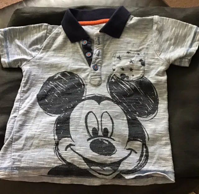 Maglietta Disney Baby At George a maniche corte Topolino 6/9 Mths