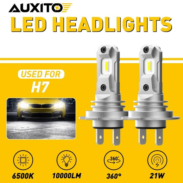 AUXITO LED High/Low Beam Conversion Kit H7 Bulbs Super Bright 6500K PlugPlay EON