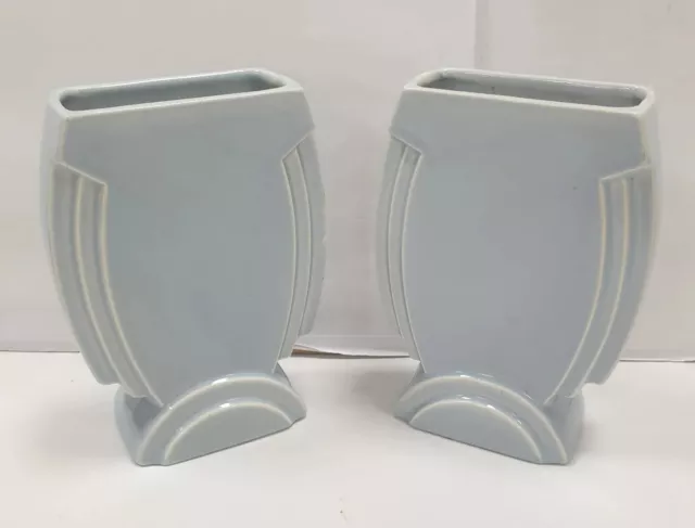 paire 2 vases primax sarreguemines goin france faience ceramique art deco 1920