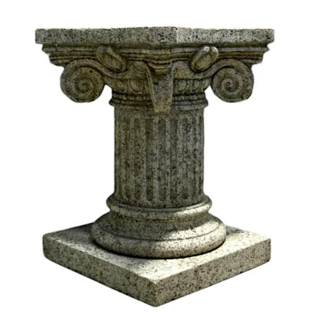 Column With Cap Engraving IN Marble Decoration Indoor External Made Italy H 55cm