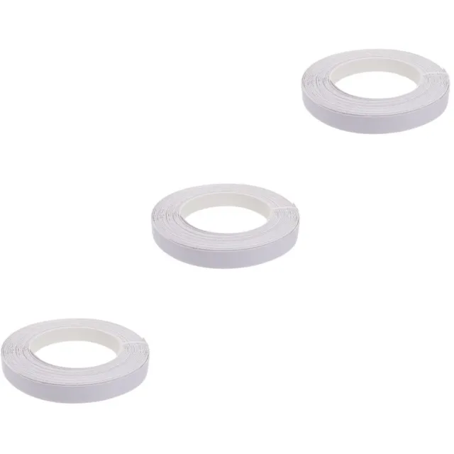 3 rollos cinta de conductos blanca con bordes de armario PVC carpeta de gabinete flexible