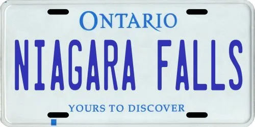 Niagara Falls Ontario Canada Aluminum License Plate