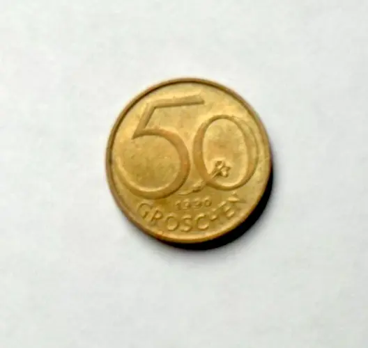 1990 Austria 50 Groschen Coin Km# 2885