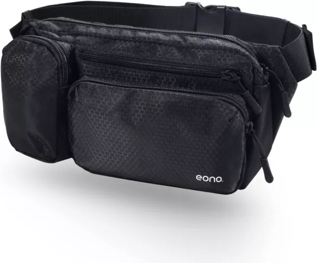 Amazon Brand - Eono Water Resistant Bum Bag with Multi-Pockets, Large Capacity