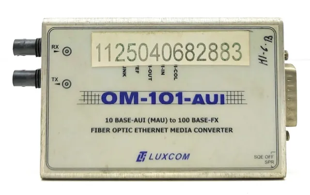 Luxcom OM-101-AUl 10 Base Fibre Optique Éthernet Convertisseur Média