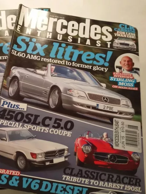 Mercedes Enthusiast Magazine June 2015 - SL 60 AMG - Stirling Moss