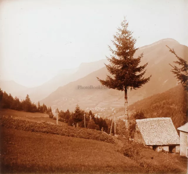 Col du Cucheron 1930 France Photo Stereo PL58L7n Plaque de verre 