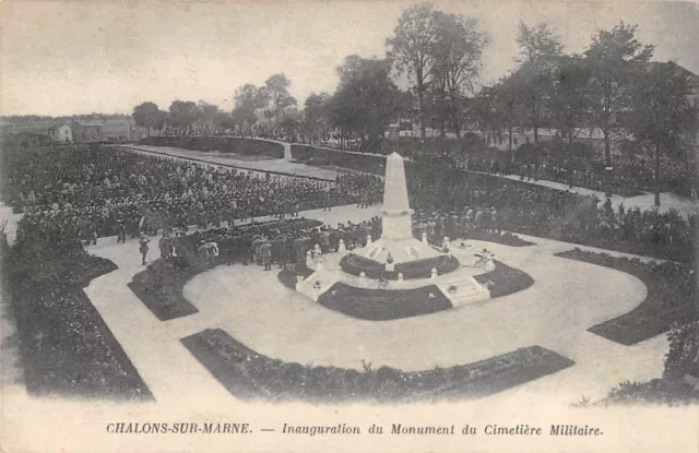 Cpa 51 Chalons Sur Marne Inauguration Du Cimetiere Militaire
