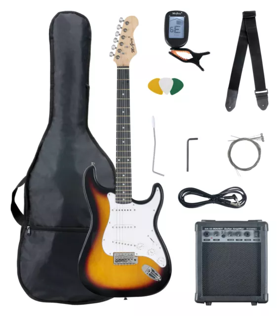 E-Gitarre Komplett Set Verstärker Amplifier Stimmgerät Tuner Gigbag Tasche Band