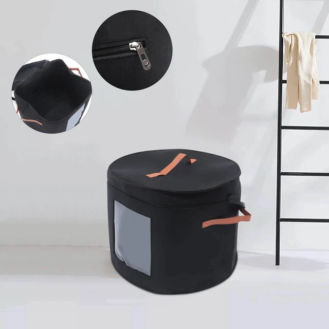 Durable Clothes Storage Bag 19"x17" Foldable Round Travel Clothes Hat Bin TOP