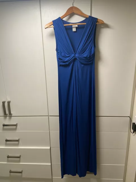 Max Studio Blue Womens Maxi, Sleeveless Dress Size M