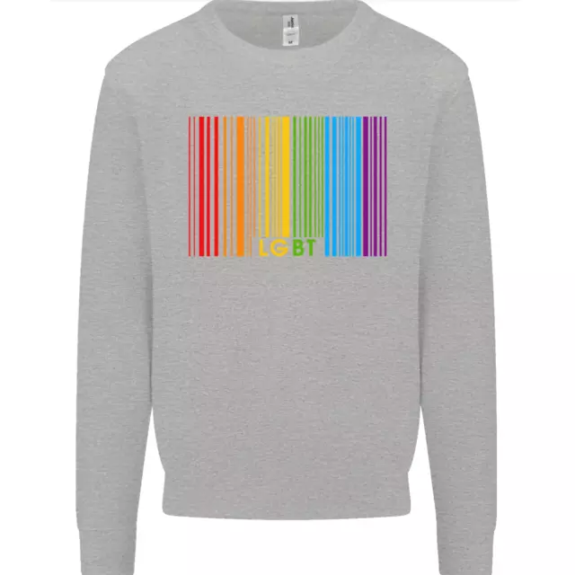 LGBT Barcode Gay Pride Day Awareness Mens Sweatshirt Jumper