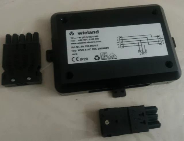 Wieland WVB 5 AC 20A Power Splitter Energieverteiler 2fach