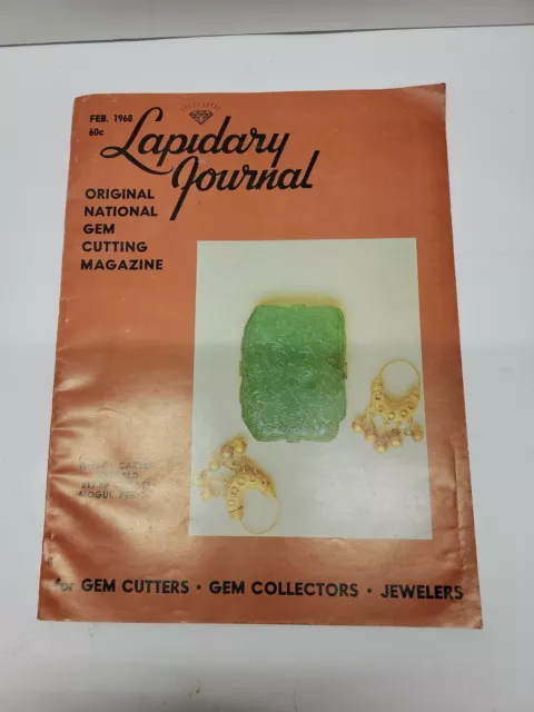 VTG Lapidary Journal Gem Cutting Magazine Feb 1968 Rockhound Treasure of Cali