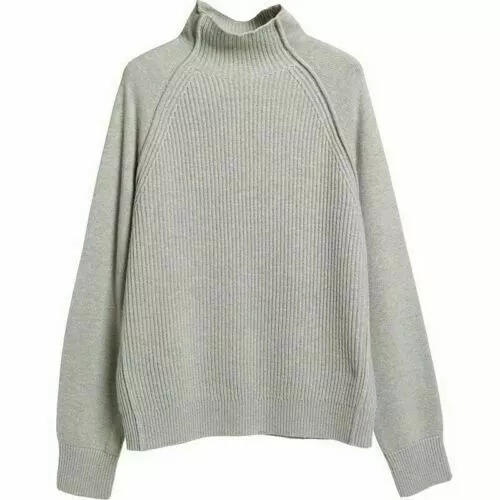 AU Womens Knitted Turtleneck Cashmere Long Sleeve Loose Jumper Pullover Sweaters