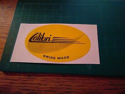 ADESIVO STICKER VINTAGE KLEBER COLIBRI SWISS MADE 