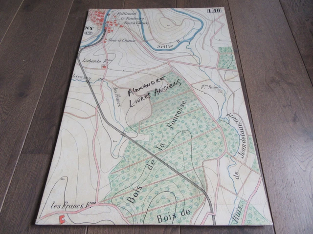 1890 Grand Manuscript Plan Nomeny Murder And Moselle