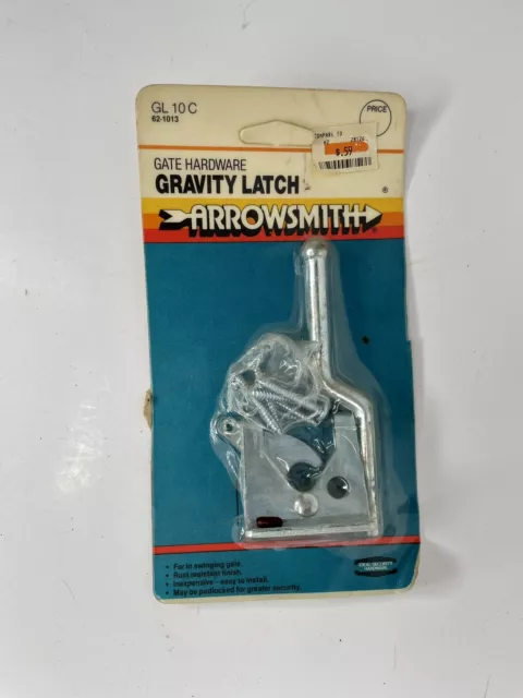 Self Locking Automatic Gravity Lever Fence Gate Latch Zinc Coated Steel NOS