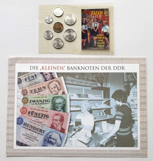 Die Münzen und Banknoten der DDR___1 Pfennig bis 100 Mark, unzirkuliert