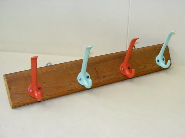 Old Hook Rail Wood, Cult Retro 50er Years, Wardrobe Wooden Trim With Hook