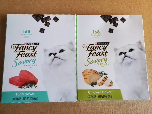 Purina Fancy Feast Savory Tojings POLLO Y atún 168x2 (336 en total) golosinas para gatos