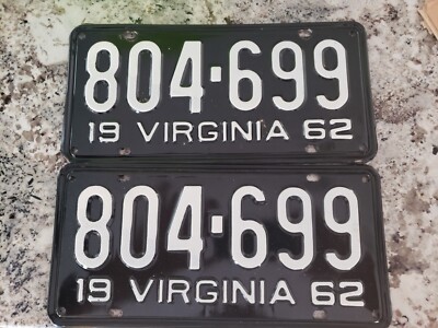 ANTIQUE LICENSE PLATES Virginia $100.00 - PicClick