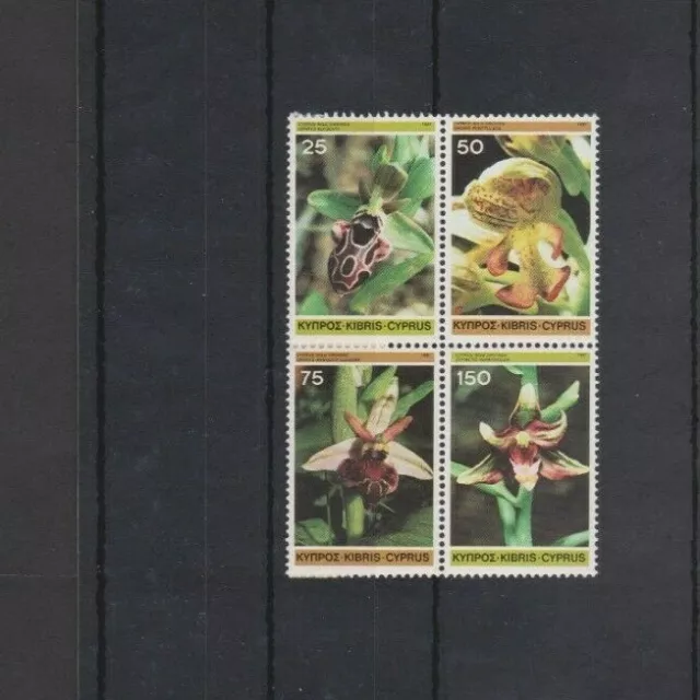 Cyprus 1981 Orchids Block set MNH