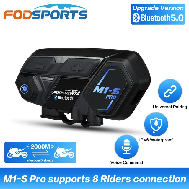 Intercomunicador Bluetooth M1-S Pro Para Casco De Moto | 2000 Metros De Alcance | Fodsports