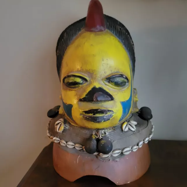 Vintage Yoruba Gelede Helmet Mask