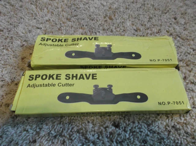 SET OF 2 Metal Spokeshave Adjustable Spoke Shave Woodworking Hand Cutting Tools